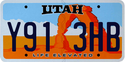 UT license plate Y913HB