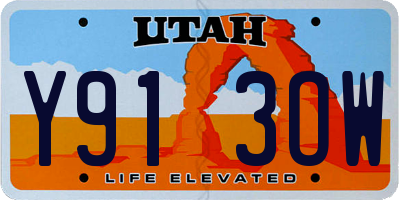 UT license plate Y913OW