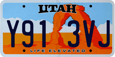 UT license plate Y913VJ