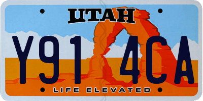 UT license plate Y914CA