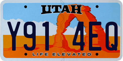 UT license plate Y914EQ