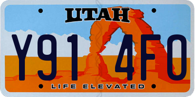 UT license plate Y914FO