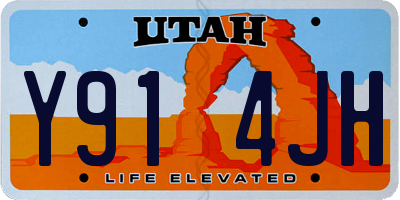 UT license plate Y914JH