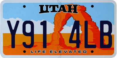 UT license plate Y914LB