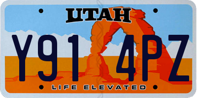 UT license plate Y914PZ