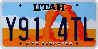 UT license plate Y914TL