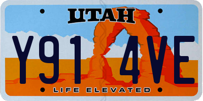 UT license plate Y914VE
