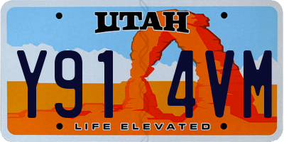 UT license plate Y914VM