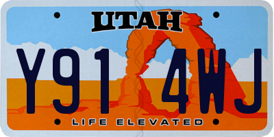 UT license plate Y914WJ