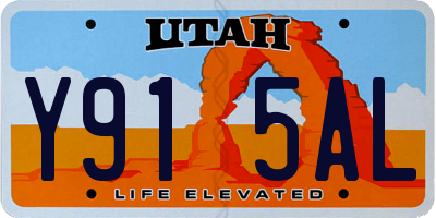 UT license plate Y915AL