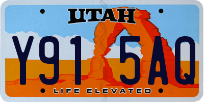 UT license plate Y915AQ