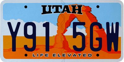 UT license plate Y915GW