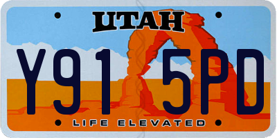 UT license plate Y915PD