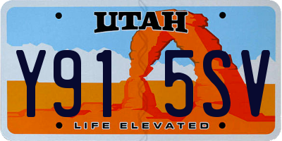 UT license plate Y915SV
