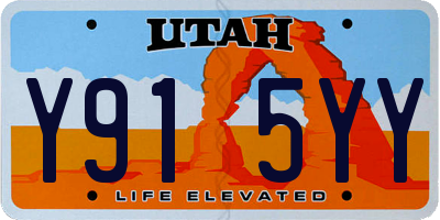 UT license plate Y915YY