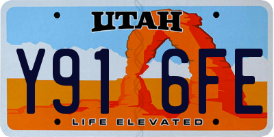 UT license plate Y916FE