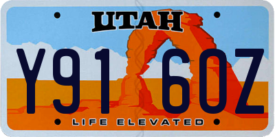 UT license plate Y916OZ