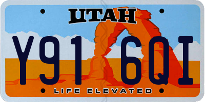 UT license plate Y916QI