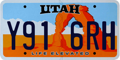 UT license plate Y916RH