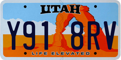 UT license plate Y918RV
