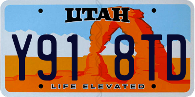 UT license plate Y918TD