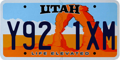 UT license plate Y921XM
