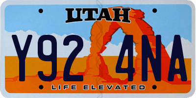 UT license plate Y924NA