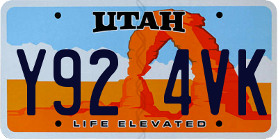 UT license plate Y924VK