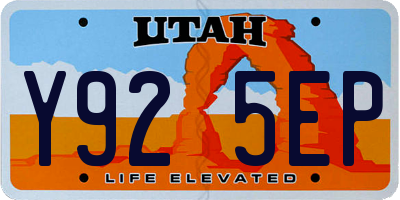 UT license plate Y925EP