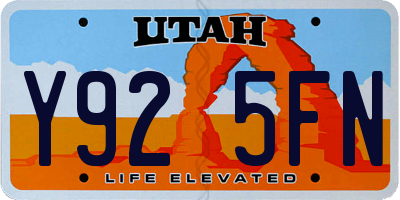 UT license plate Y925FN