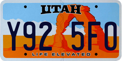 UT license plate Y925FO