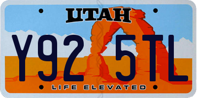 UT license plate Y925TL