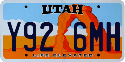 UT license plate Y926MH