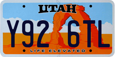 UT license plate Y926TL