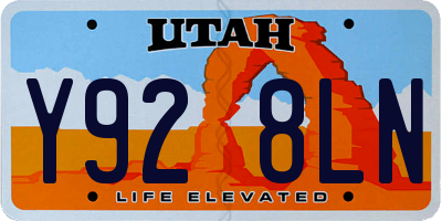 UT license plate Y928LN