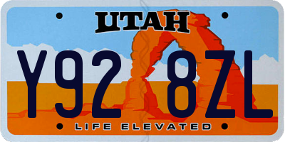 UT license plate Y928ZL
