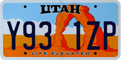 UT license plate Y931ZP