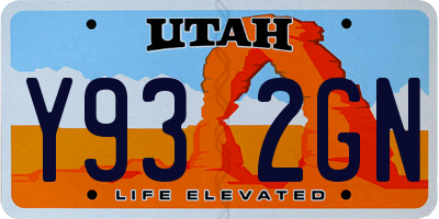 UT license plate Y932GN