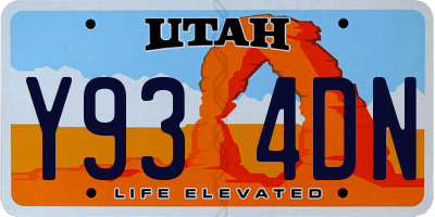 UT license plate Y934DN