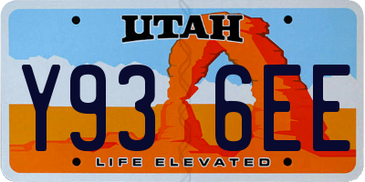 UT license plate Y936EE