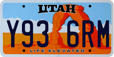 UT license plate Y936RM