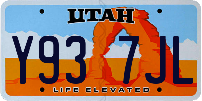 UT license plate Y937JL