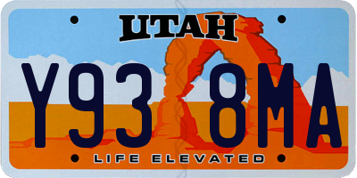 UT license plate Y938MA