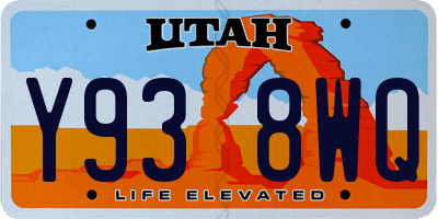 UT license plate Y938WQ