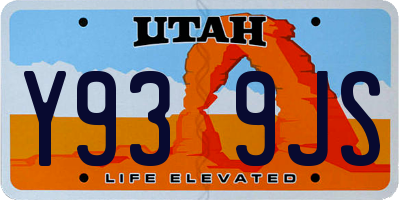 UT license plate Y939JS