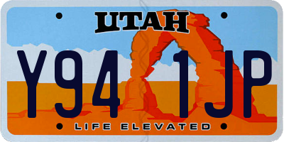 UT license plate Y941JP