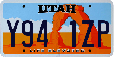 UT license plate Y941ZP