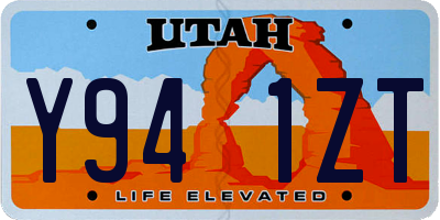 UT license plate Y941ZT