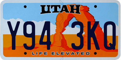 UT license plate Y943KQ