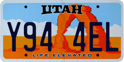 UT license plate Y944EL